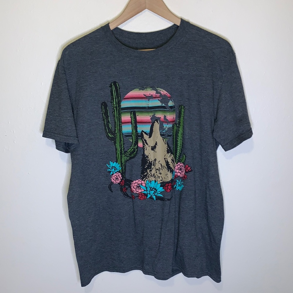 Crazy Train Howling Wolf Native T Shirt